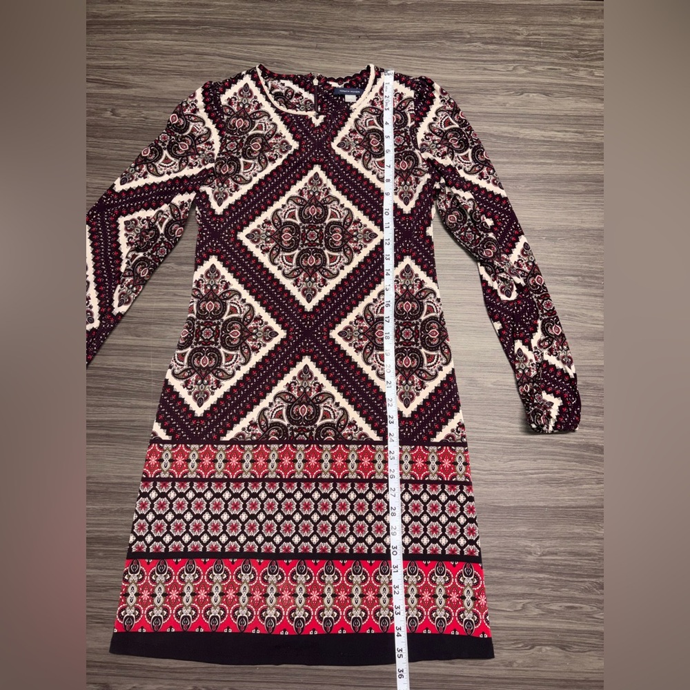 Tommy Hilfiger Women's Patchwork-Print A-Line Dress Size 4 - Picture 4 of 8